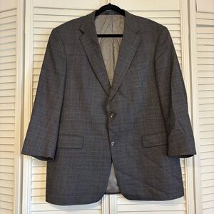 Hart Schaffner Marx Nordstrom Plaid Gray Sport Coat Suit Jacket Blazer